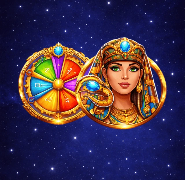 Merkur Slots slots and live casino games illustration featuring a slot wheel and themed casino character.